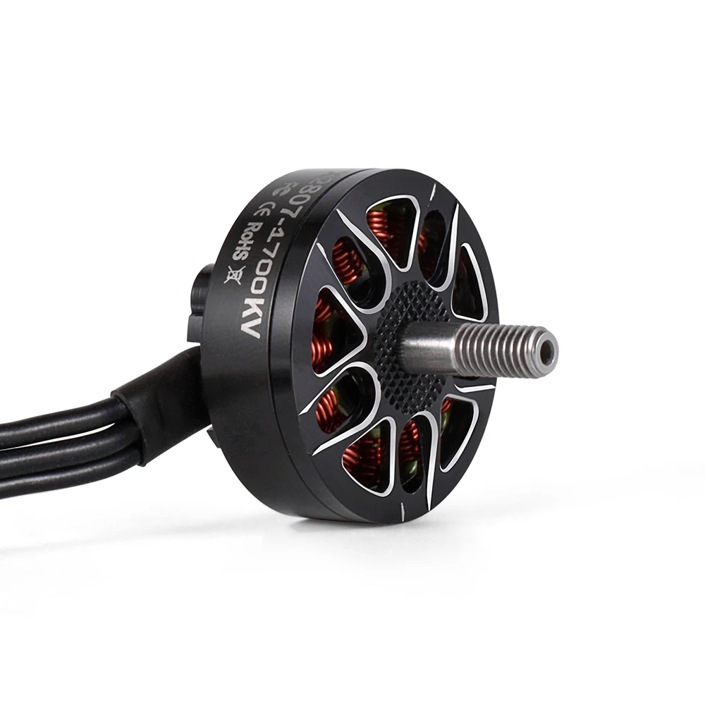 Borstelloze Motor X2807 2807 1300/1500/1700kv 2-6S 4Mm Lageras Motor Voor Rc Fpv Racing Drone Multicopter Diy Upgrade Onderdelen