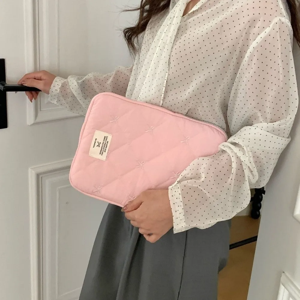 

Portable Cute Bow Laptop Sleeve Shockproof Soft Computer Bag 13-14inch Laptop Bag School