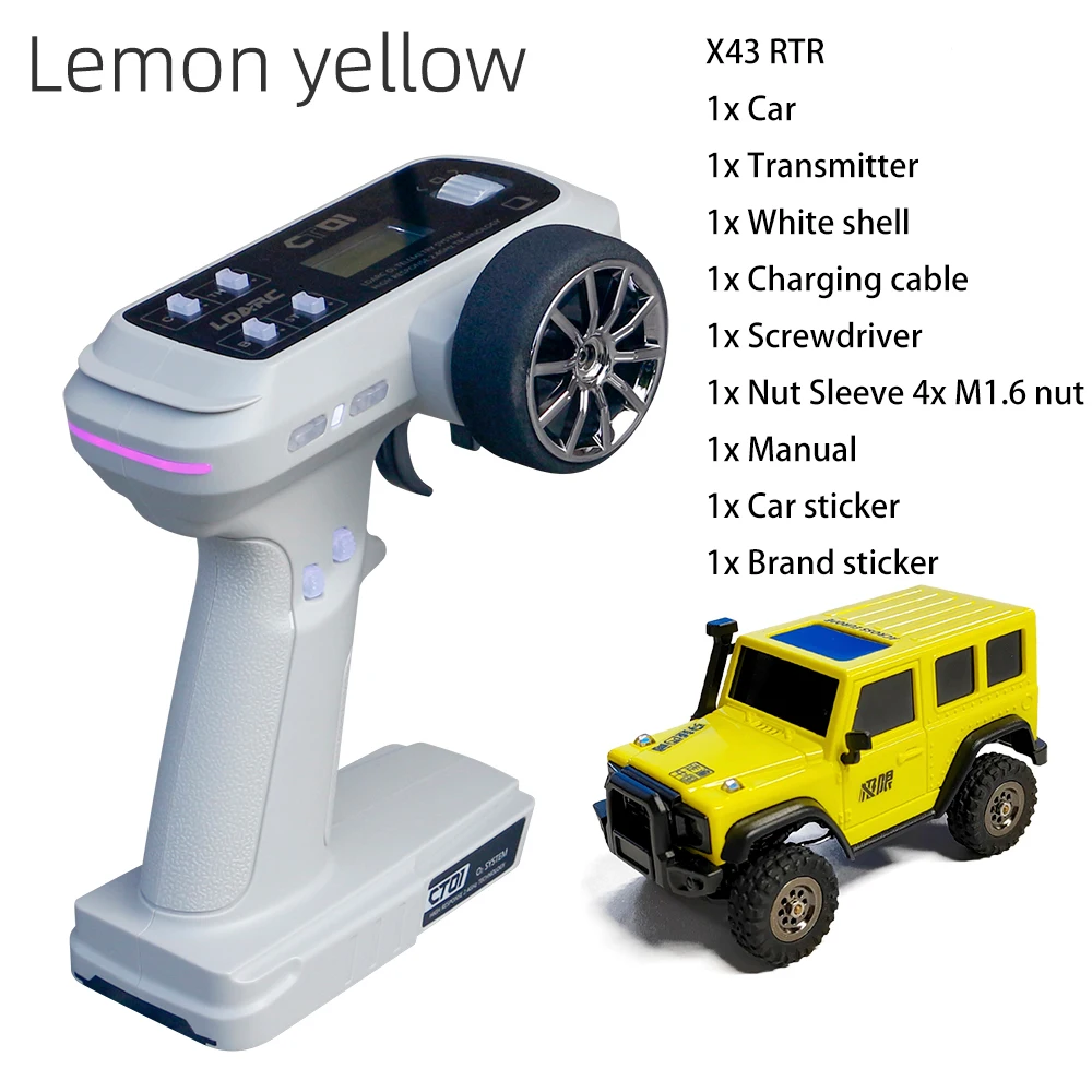 LDARC X43 RTR 1/43 Crawler Turbo RC Car 4WD Remote Control Mini