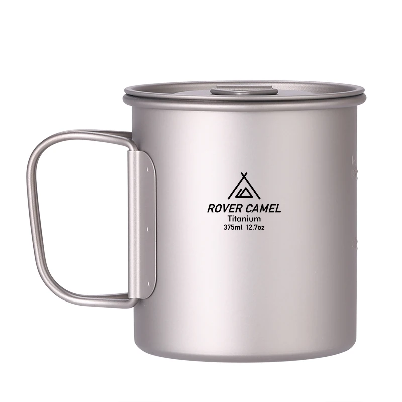 Rover Camel Titanium Camping Mug 375ml 550ml 750ml Fold Portable Titanium Tableware Bowl Cup Outdoor Picnic water Cup