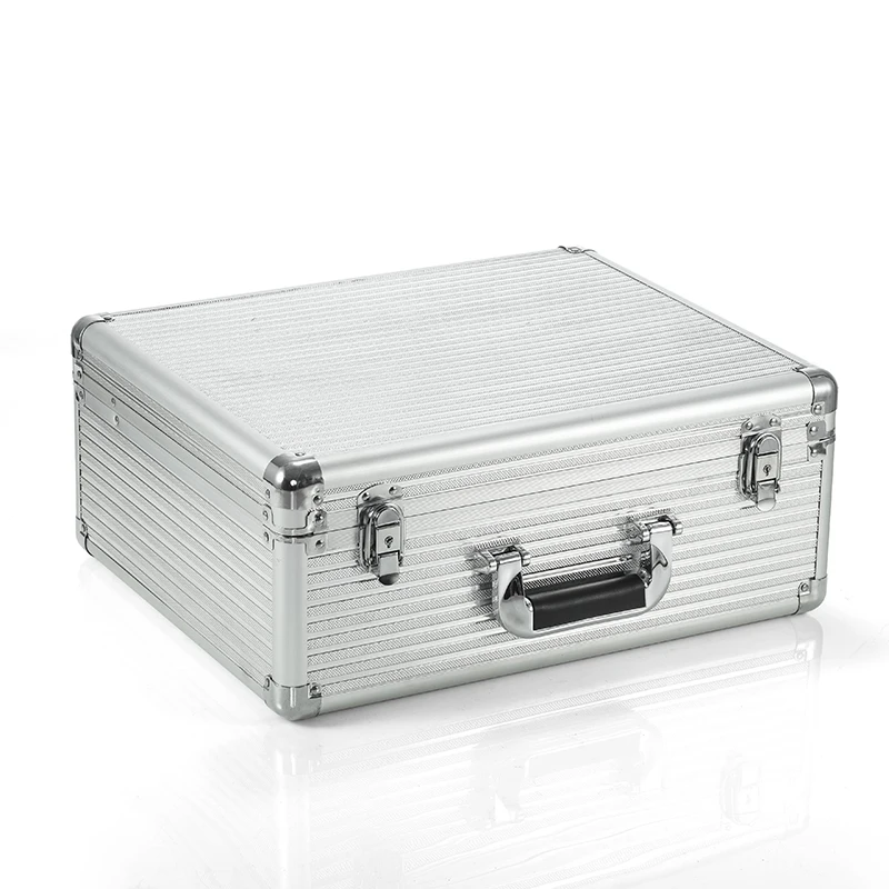 China Manufacturer Customized Aluminum Silver Tool Carrying Box Hard Aluminum Storage Case with Custom Foam