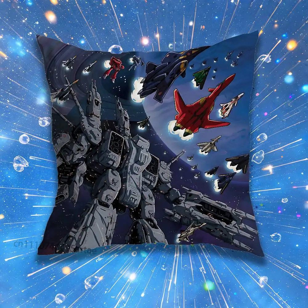 R-Robotech Anime Macross Pillow for Sofa Seat Chair Decorative/Modern Home Decor Print Throw Cushion