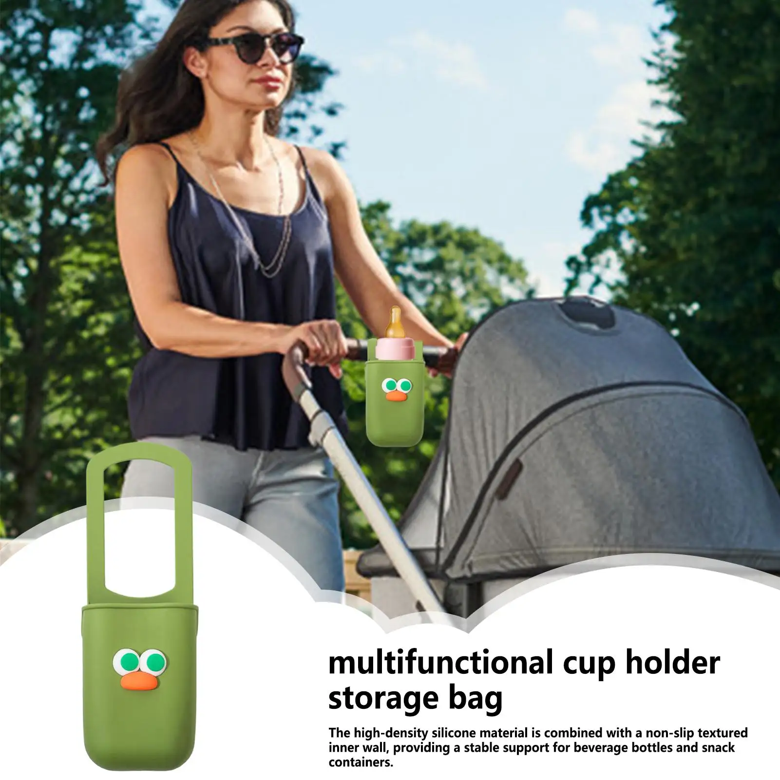 Stroller Drink Holder Stroller Baby Cup Holder Attachment Portable Drinking Stand For Camping Wheelchair Cart Bike Key Phone