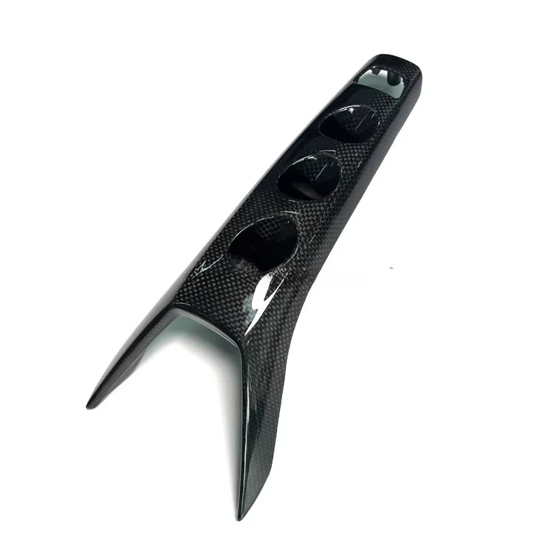 عالية الجودة ألياف الكربون الجافة وحدة التحكم المركزية التبديل قاعدة غطاء الزخارف الداخلية أطقم لفيراري 488 GTB العنكبوت اكسسوارات السيارات #5