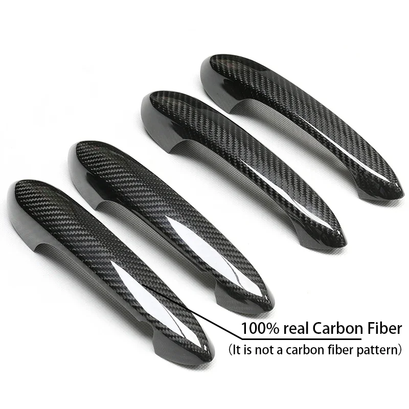 Real Carbon Fiber Car Door Handle Decoration For BMW 3 4 5 6 7 8 X Series X3 X4 X5 X6 X7 G01 G02 G05 G06 F90