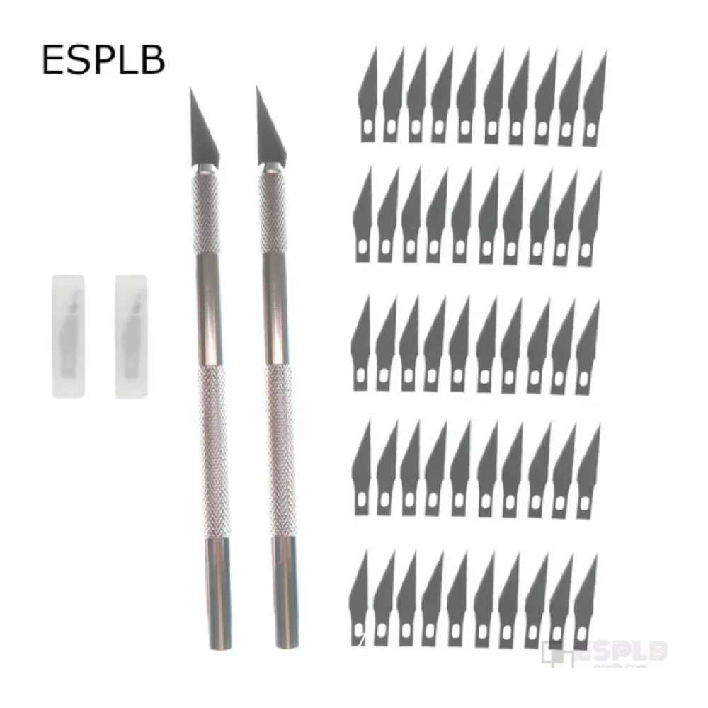 Compsum Engraving Non-Slip Metal Scalpel Knife Kit  #11 Blades Cutter Craft Knives for Mobile Phone PCB Repair Hand Tools