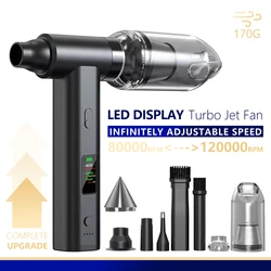 120000RPM high-speed vacuum cleaner, handheld, portable, powerful wireless car vacuum cleaner set, keyboard cleaning household