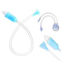 Nasal Aspirator Soft Tip Safe Sucker Newborn Baby Vacuum Suction Sick Toddlers Practical Infant Absorption Nose Cleaner Snot