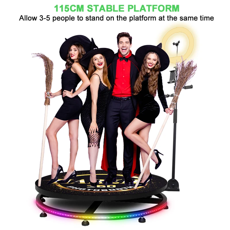 

360 Photo Booth Rotating Automatic Slow Fast Spin Booth With Software For Party Events Free Shipping 80cm/115cm