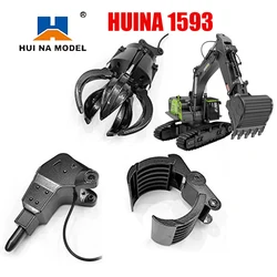 Huina1593 Upgrades 571 593 Upgrade 1:14 Rc Excavator Accessory Alloy Gripper Drill Bits Plastic Baller Spare Parts Rc Trucks