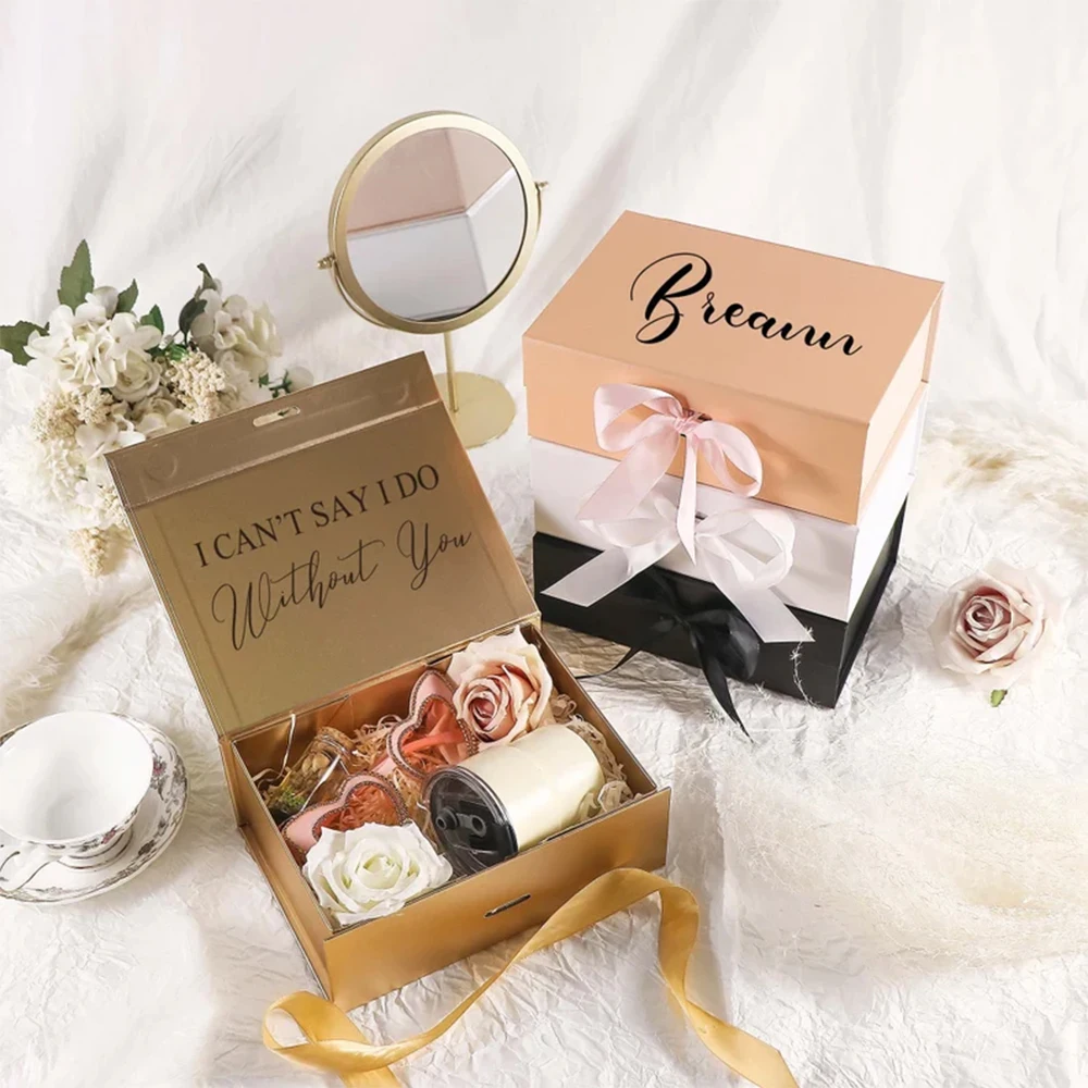 Personalized Wedding Gift Box Custom Name Sticker for Bridal Shower Gift Boxes Bridesmaid Box Hen Party Decorations