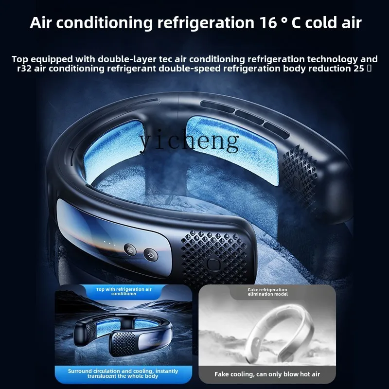 ZZ nekventilator airconditioner koeling stille lange batterijduur grote wind airconditionerventilator