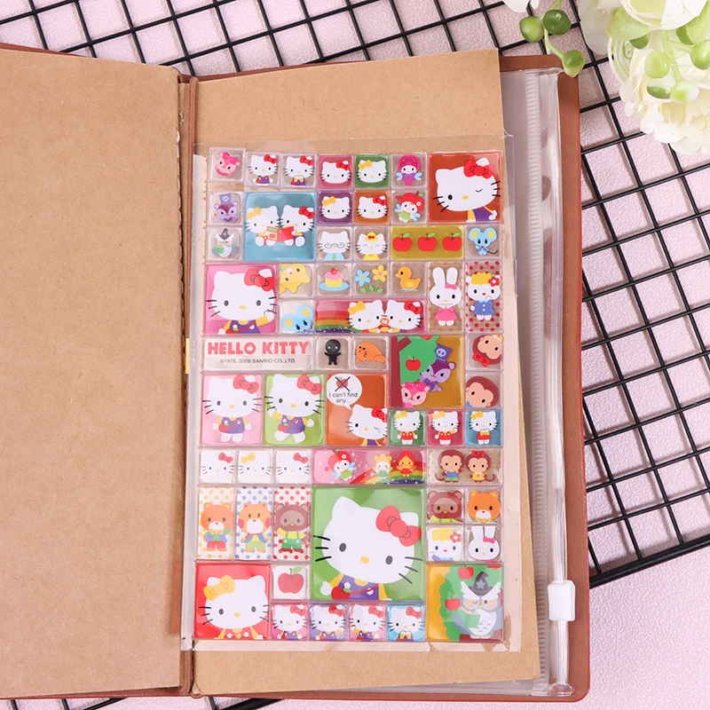 Cartoon Hello Kitty Sticker Kawaii Anime Cute Cup Phone Case Storage Box Decorate Stickers Girls Gifts