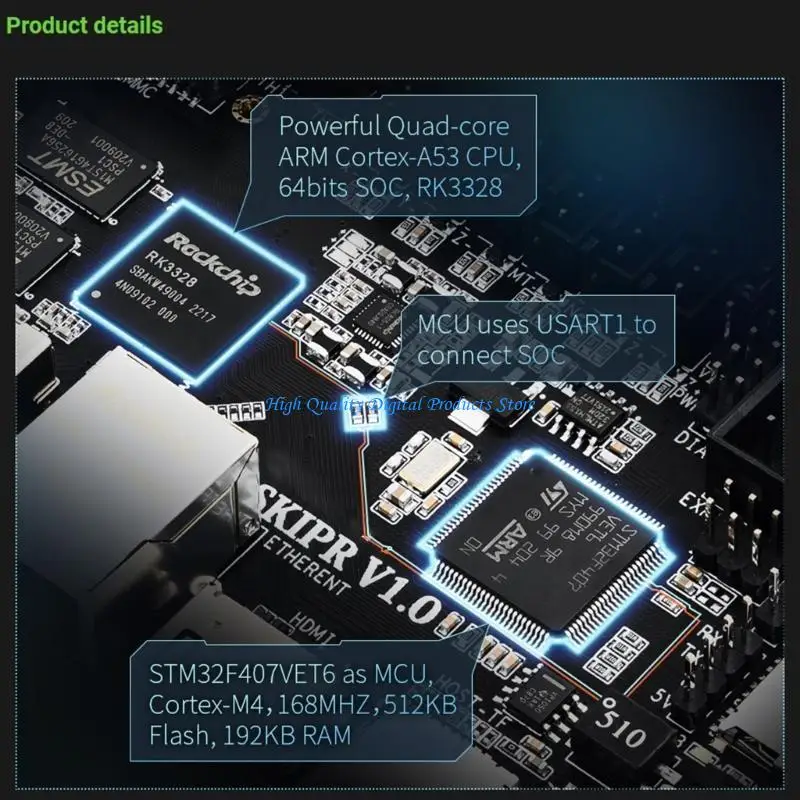 U2JE MKS Skipr Motherboard- mit Quad-Core 64bits SOC STM32F407VET6 Support Klipper