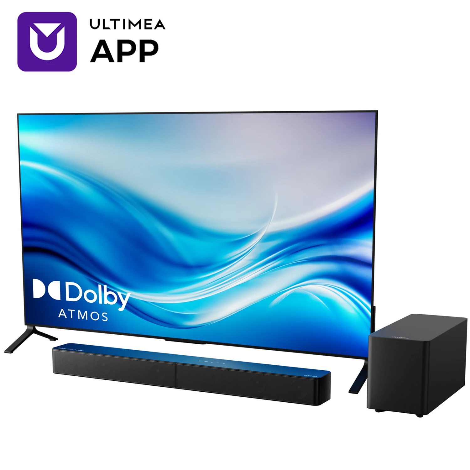 

ULTIMEA 5.1 Channel Dolby Atmos Soundbar for Smart TV, 340W Home Theater System with Subwoofer, Adjustable Bass Boost