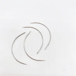 25 Pcs/bag 7.5cm C Shape Curved Ventilating Needles Crochet braids Ventilating needle Hair Weaving Needle