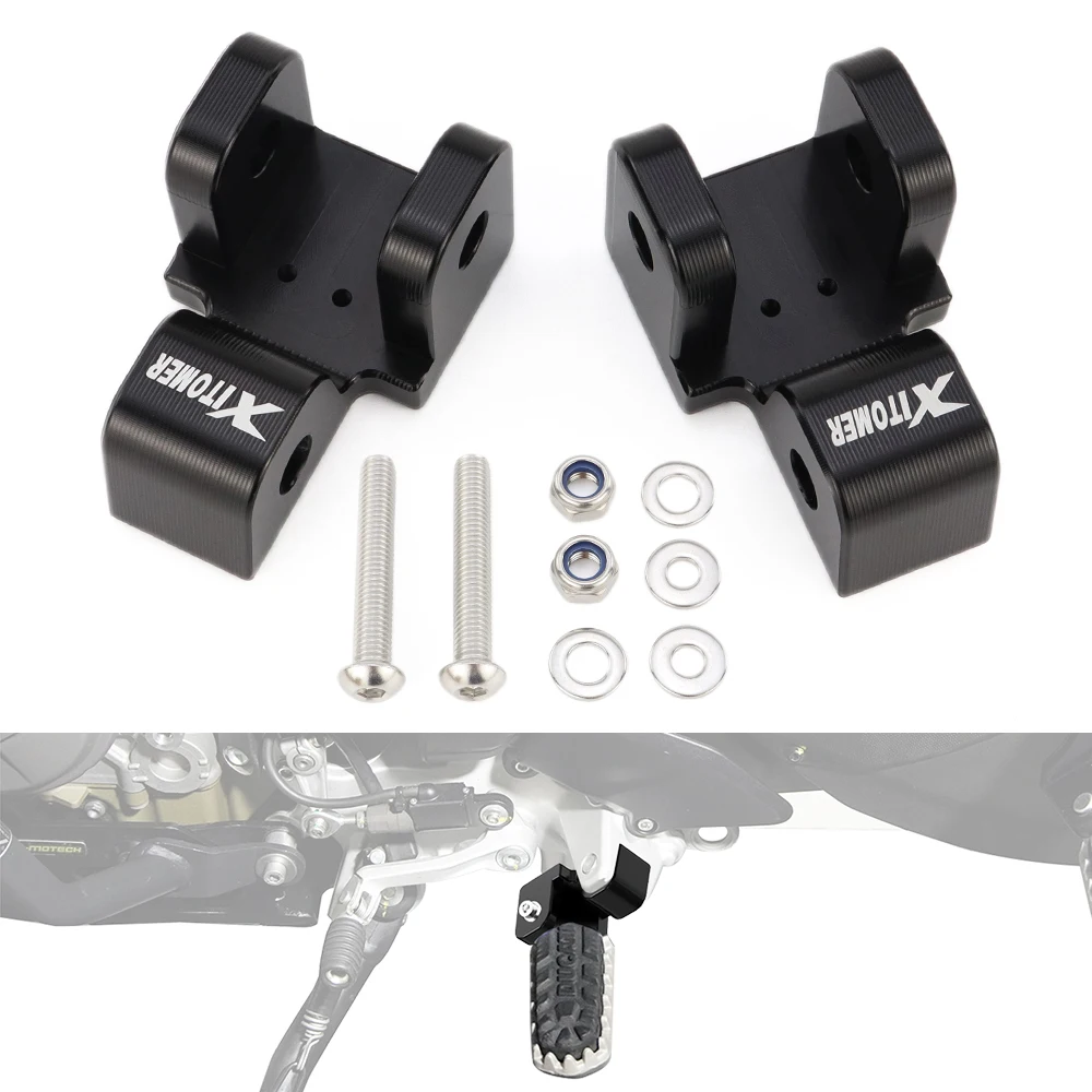 Motorrad-Fußrasten-Set zur Tieferlegung für Ducati Multistrada V4 V4S/RS/Pikes Peak/Rally V2/S/S Travel Desert X/Rally