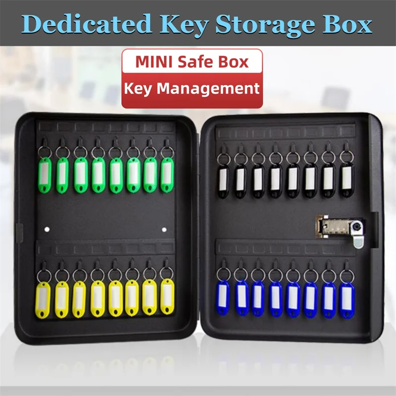 20 Bit Dedicated Key Storage Box Family Spare Key Management MINI Safe Box Lockbox Password Box For Car Wall Mounted Metal Box