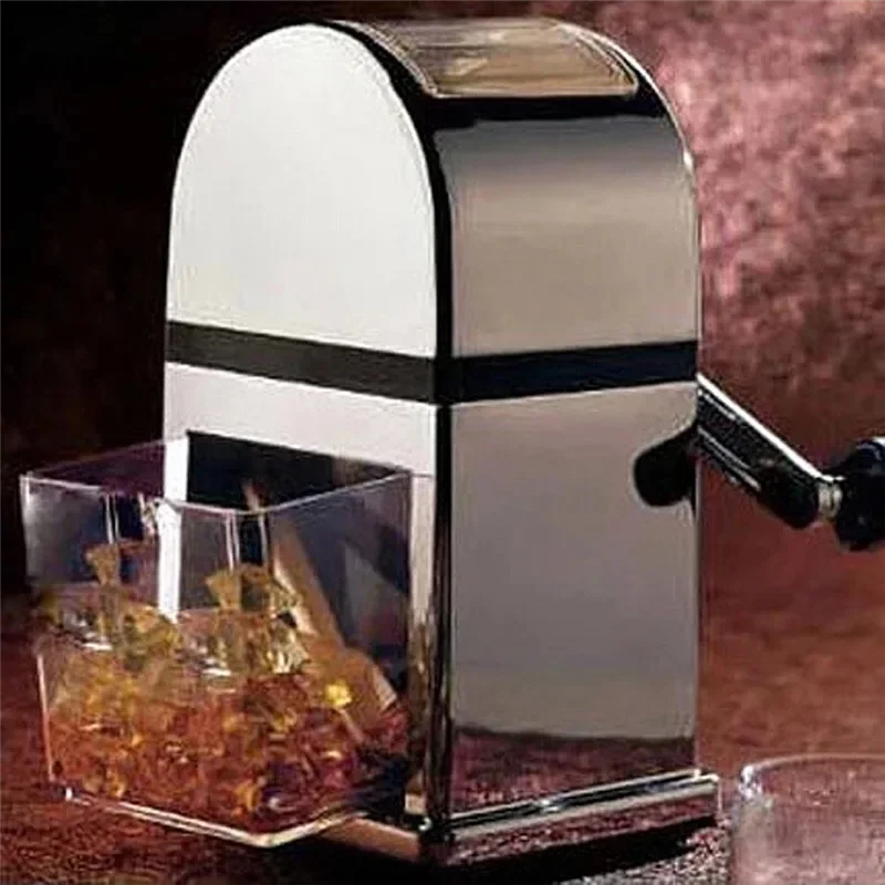 FYBL-Manual Ice Crusher Ice Shaver Chopper Snow Cone Smoothie Maker Ice Block Breaking Machine Mud Blender Mini