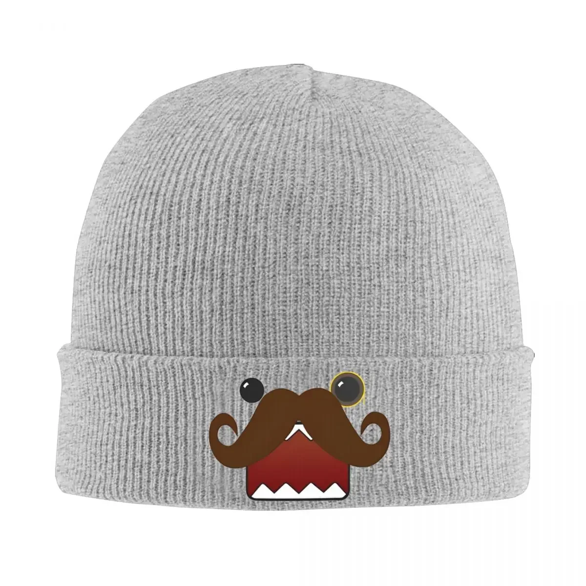 DOMO Beanie Hats Mustache Skullies Beanies Hippie Head Wrap Unisex Adult Caps Autumn Winter Custom Street Y2K Bonnet Hats Gift