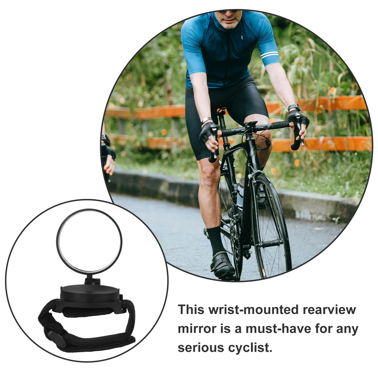 

Adjustable 360 Degree Wrist Mounted Bicycle Rearview Night Visibility Safety Bike For Mountain Road Bikes Wristband Rotating