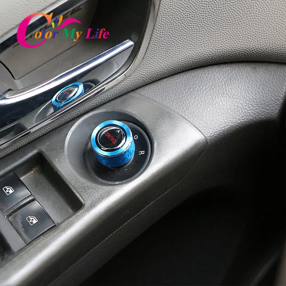 Car Rearview Mirror Push-Button Knob Cover for Chevrolet Cruze 2009-2014 Accessories Control Button Switch Sticker