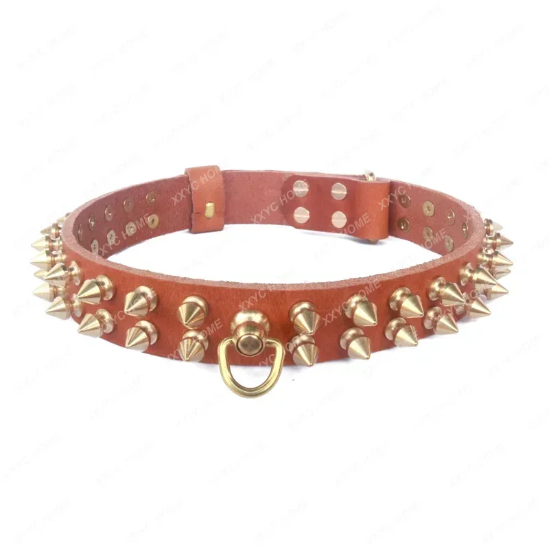 Small-large Dog Collar Rivet Leather Pet  Doberman Greyhound French Bulldog Collar Dogs Accessories Perro