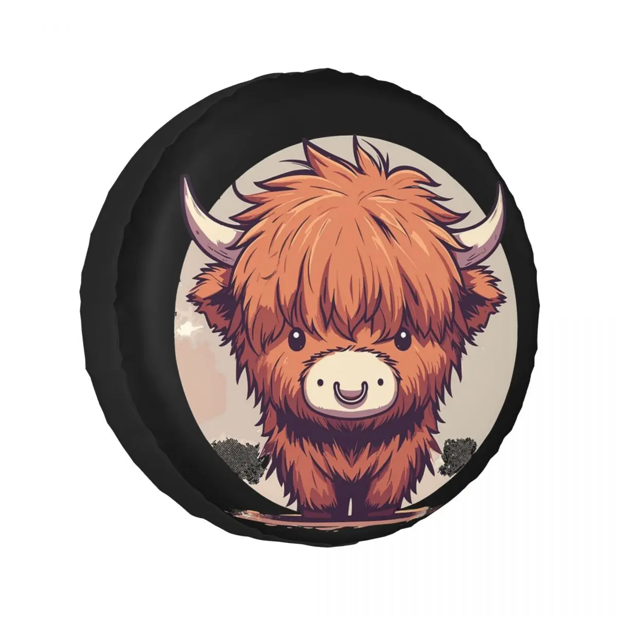 

Custom Kawaii Cow Pattern Doodle Spare Tire Cover for Jeep SUV RV 4WD Vehicle 4x4 Wheel Protector Covers 14" 15" 16" 17" Inch