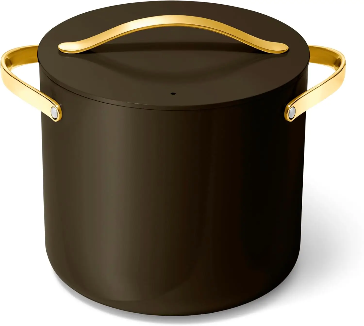 Stock Pot - 12 Qt Ceramic Coated Pot With Lid - Fee From Forever Chemicals ,Large Pot for Bigger Batches , Black