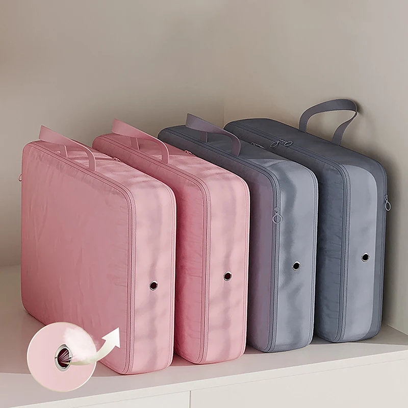 Compression Packing Cube Wardrobe Drawer Puffer Jacket Storage Foldable Luggage Suitcase Organizer Compressed Travel Clothes Bag