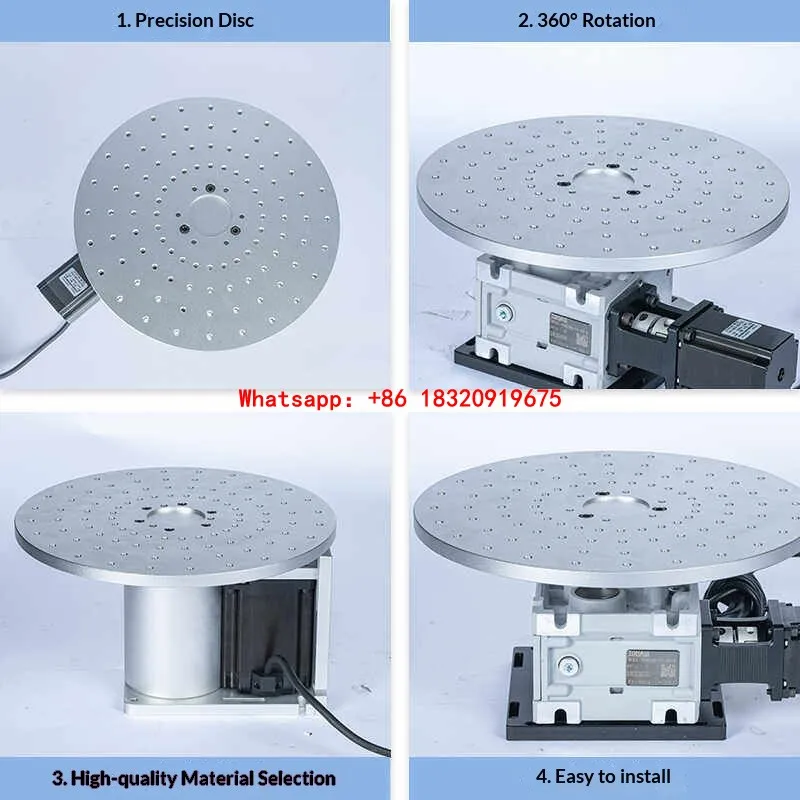 Cyclmotion Electric welding rotary axis for multi-station rotary platform reducers featuring a flat rotating disk