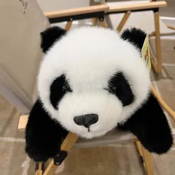 Hot Sell Super Soft Cute Giant Panda Plushie Doll Simula Stuffed Animal Fluffy Lifelike Panda Bear Lie Prone Toy Decor Kids Gift