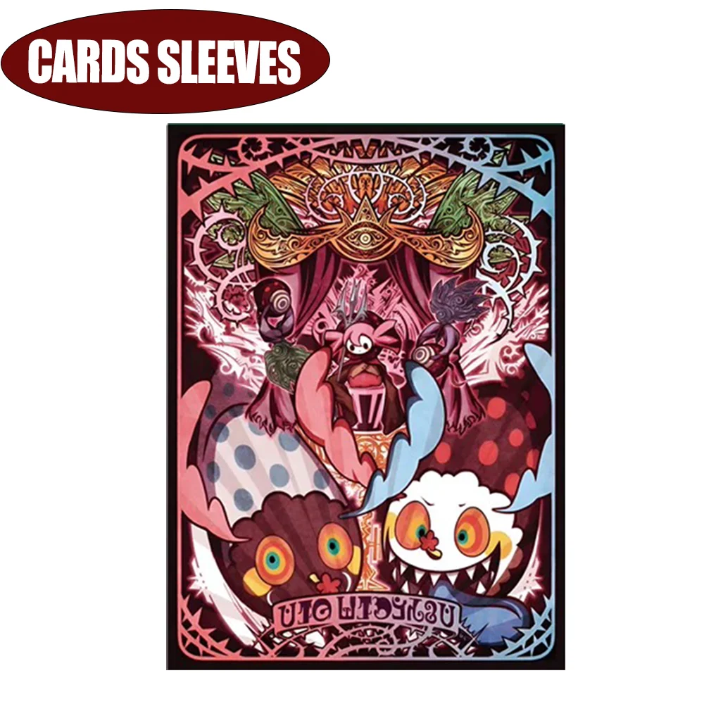 

50pcs Anime Card Sleeves Magic Girl Round Card Sleeves Standard Size 66x91mm for PKM MTG TCG Game Card Holographic Case
