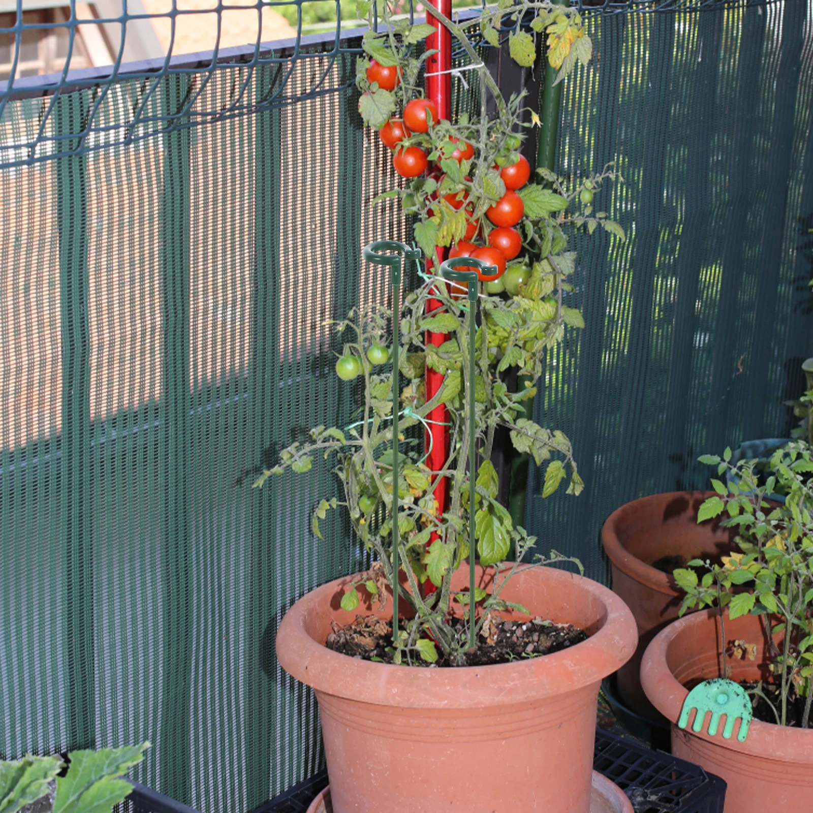 

10Pcs Plant Growth Support Rack Adjustable Plastic Potted Plant Support Rods for Indoor Outdoor Garden Climbing Vegetables