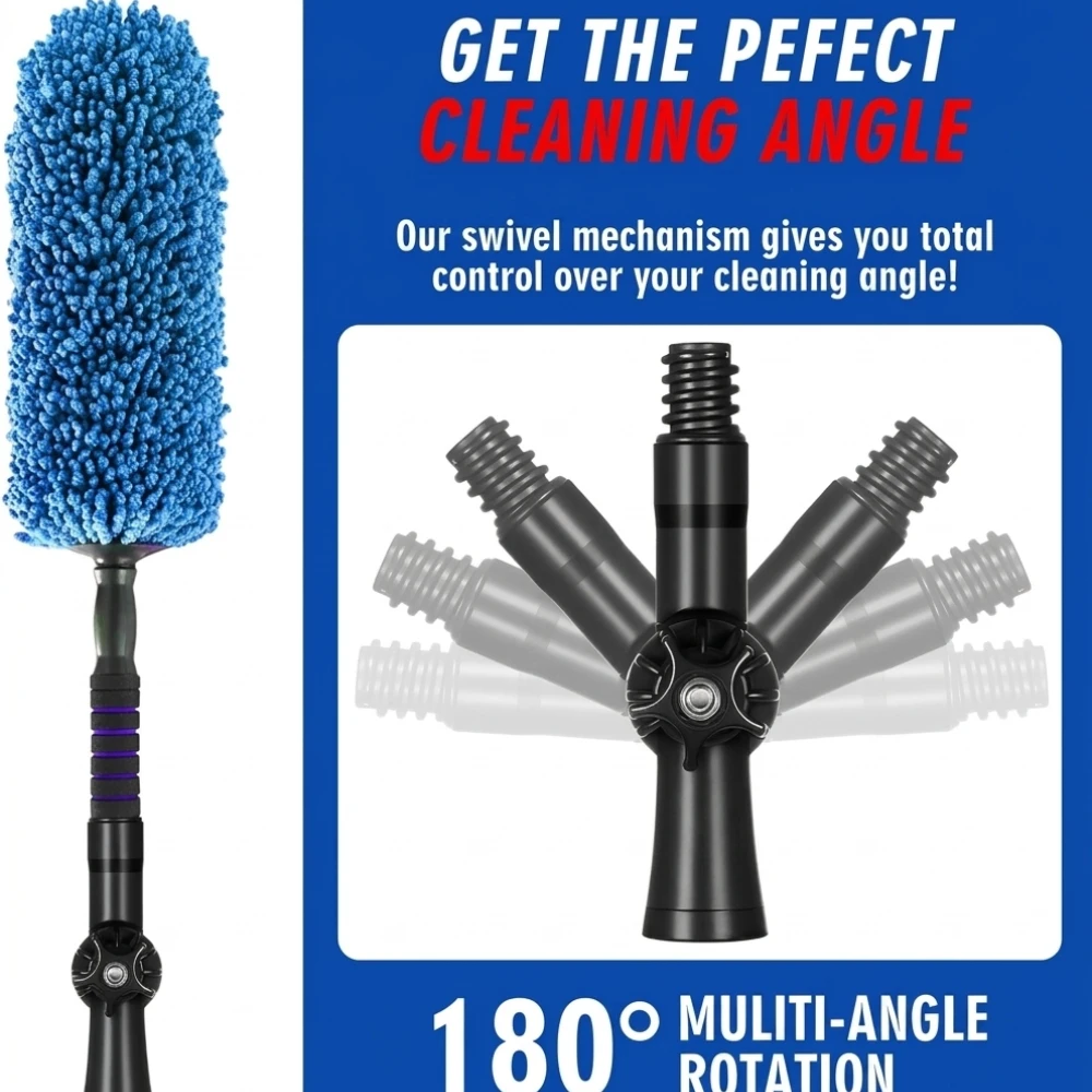 Adjustable Swivel Joint Extension Rod For Paint Roller Tool Efficient High Reach Cleaning Equipment For Wall And Roof