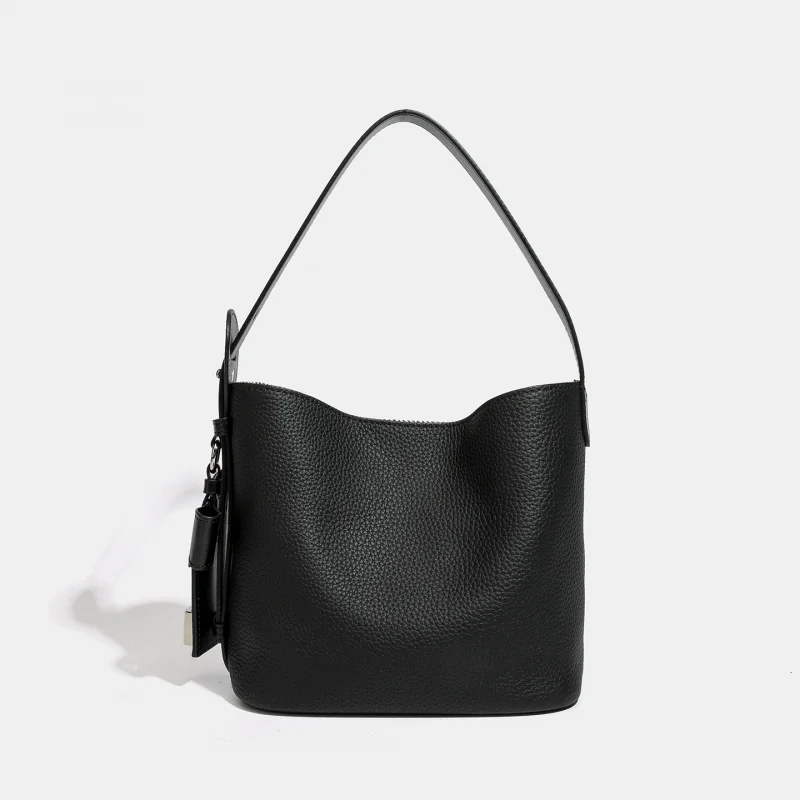 

New Arrival Top Layer Genuine Leather Bucket Bag Spring Style Quality Crossbody Bag For Daily Commute Elegant Shoulder Handbag