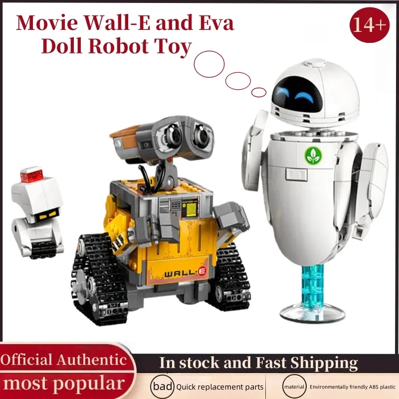 

В НАЛИЧИИ НОВЫЙ набор строительных блоков из фильма Уолли и Евы, 811 шт., модель куклы-робота 43279, детские игрушки, подарки на Рождество и день рождения