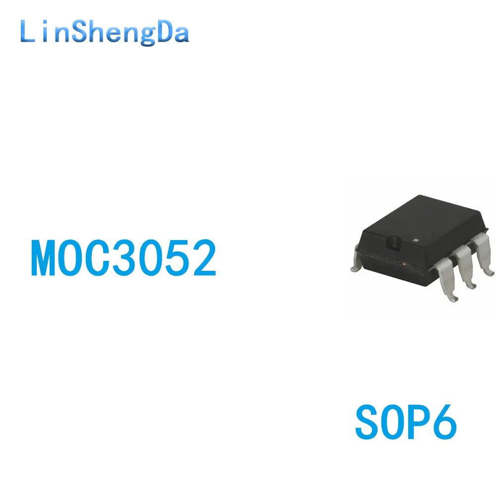 10PCS MOC3052 bidirectional thyristor optocoupler patch SOP6 black MOC3052S-TA1