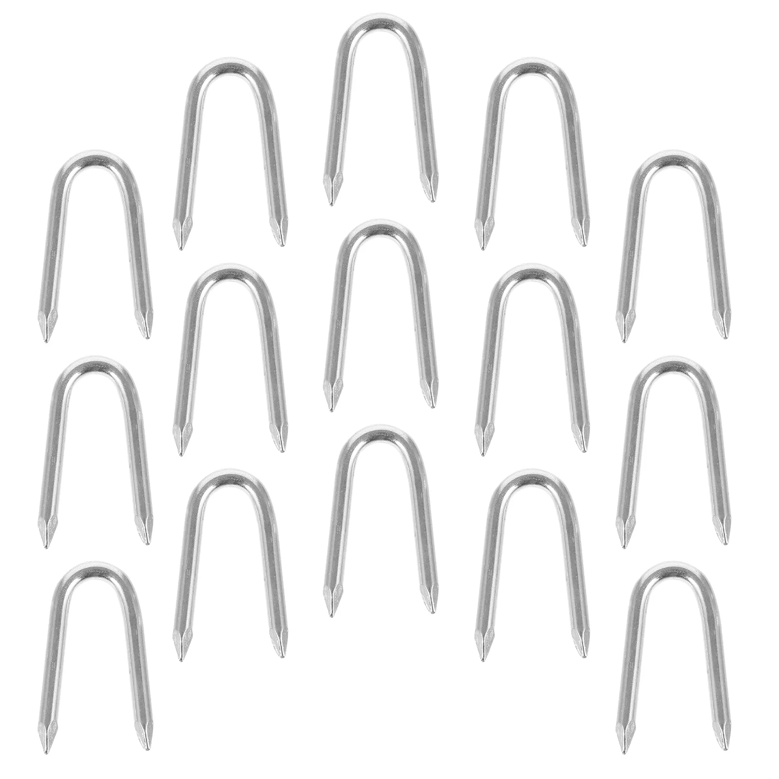 50 Pcs Iron Nail Wire Mesh Fences Pegs U-shaped Fixing Nails Metal Multi-function Stake Stakes Garden U-nail For