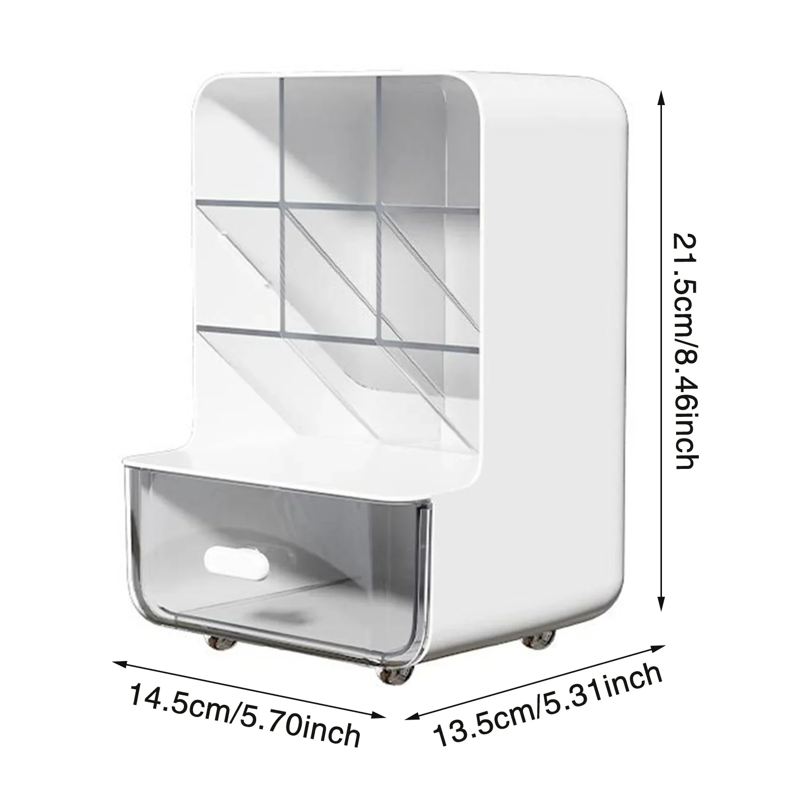 Clear Pen Holder Desk Organizer Plastic High Capacity Desk Organizer for Pens Rulers Scissors Cosmetics