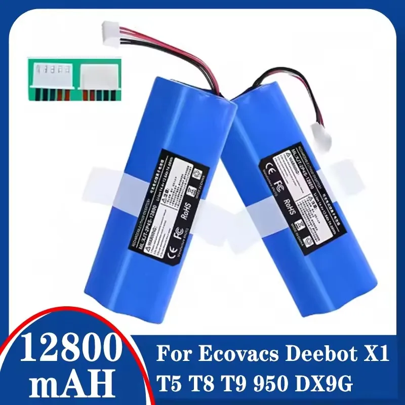 14.8V 12800mAh battery For ecovacs deebot T5 T8 T9 T10 T20 DLX11 DLX13 DLN12 X1 X1omni X1turbo Sweeping Robot Battery