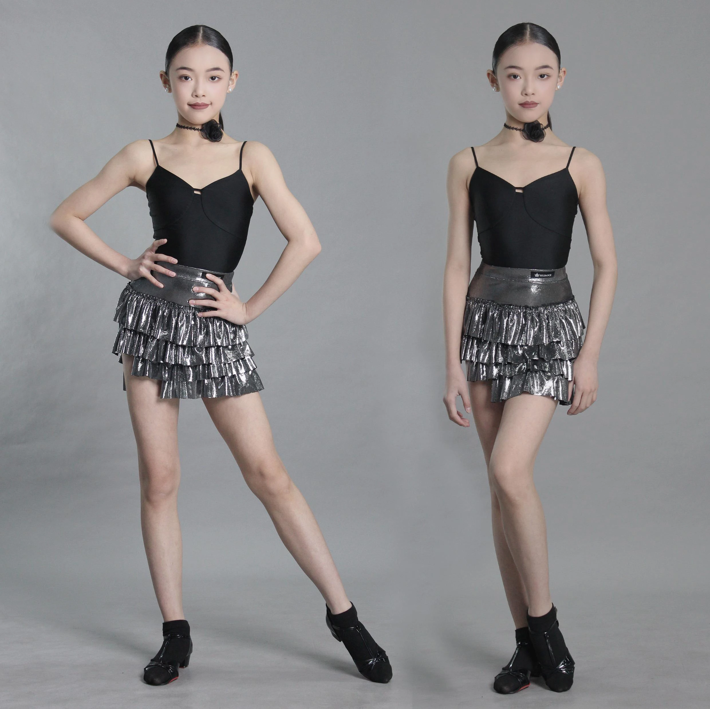 

Fashion Latin Dance Competition Costume Kids Performance Dancing Clothes For Girls Latin Dance Performance Clothing XS9605