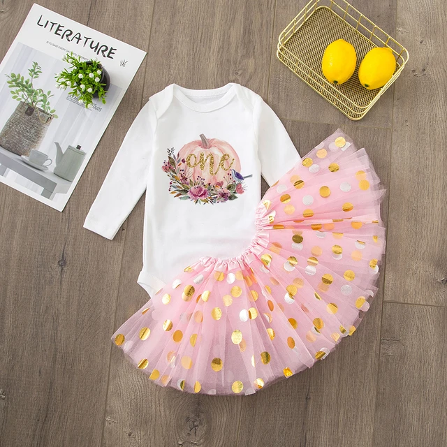 Pink and Gold Pumpkin First Birthday Fall Dress Set Fall Pumpkin Theme 1st Birthday Bodysuit tutu Dress Halloween Girls Costume AliExpress