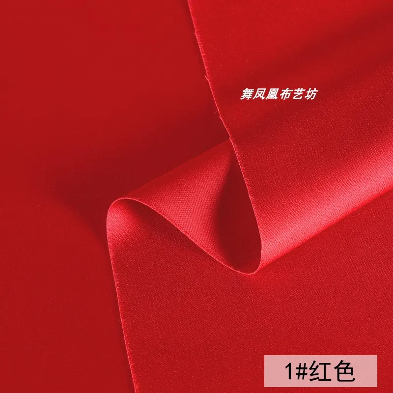 Pearlescent Thick Satin Double-sided Imitation Acetate Fabric Solid Color Heavy Gloss 3D Crisp Shape Skirt Jacket Fabric