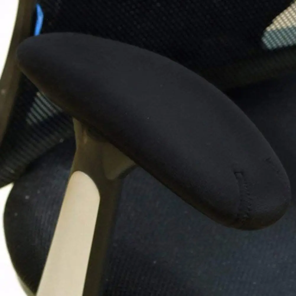 Neoprene Chair Arm Rest Covers – 1 Pair Pressure-Relief Armrest Pads for Office Chairs, Black