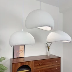 Nordic Wabi Sabi E27 Led Chandelier Dining Room Led Pendant Lights Lustre Bar Suspend Lamp Home Decor Loft Hanging Light Fixture