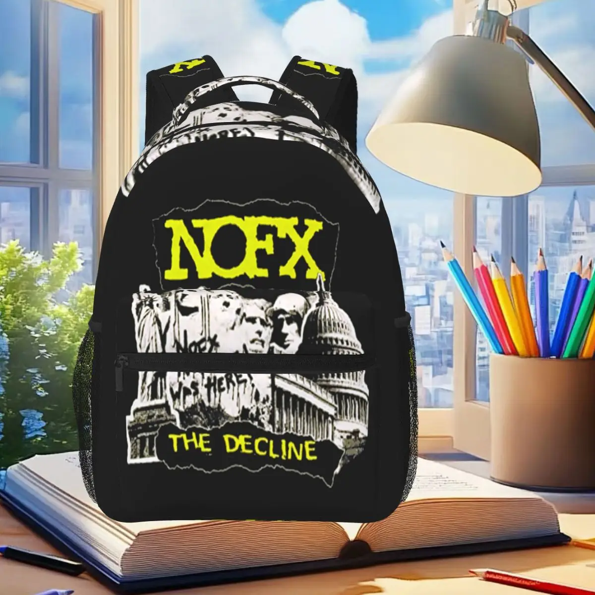 

Gutah 2 Nofx't Rending Backpack Student Boys Girls BookBag Kids School Bag Laptop Shoulder Bags for Men Women