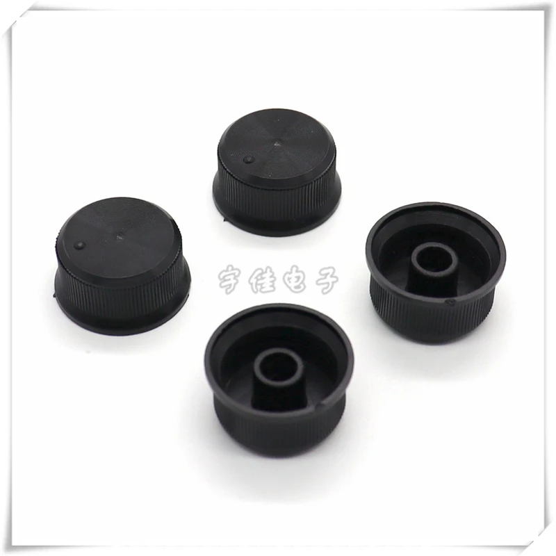 10PCS Black Thin Plastic Knob Cap Potentiometer Knob Cap Flower Hole 6mm Panel Volume Adjustment Knob