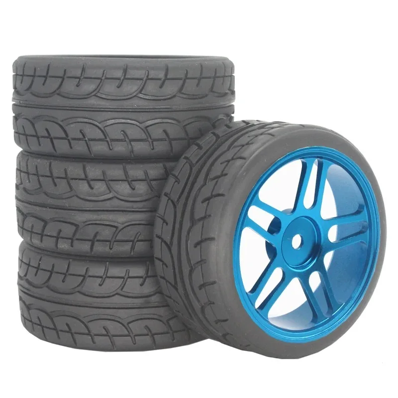 CNC High Strength Metal Wheels Tires Heightening Upgrade Set Fit MJX HYPER GO 14301 14302 14303 1/14 RC Rally Vehicle