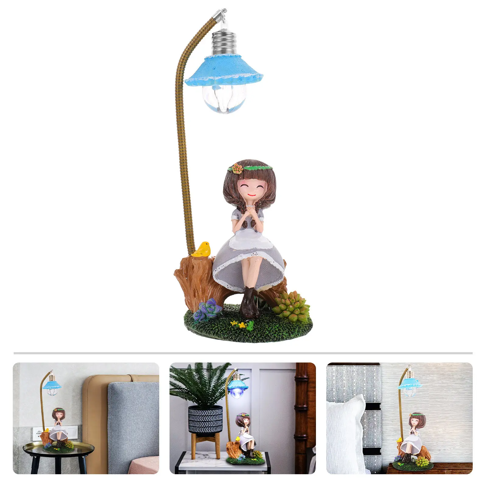 

Прекрасный настольный светильник-ночник с мягким свечением для женщин, украшение для дома, лампа из смолы, современный ночник